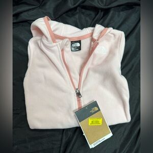 NWT The North Face Light Pink Fleece Baby Footie
